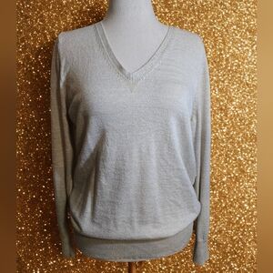 Vintage EUC Covington Cream & Gold Sweater XL
